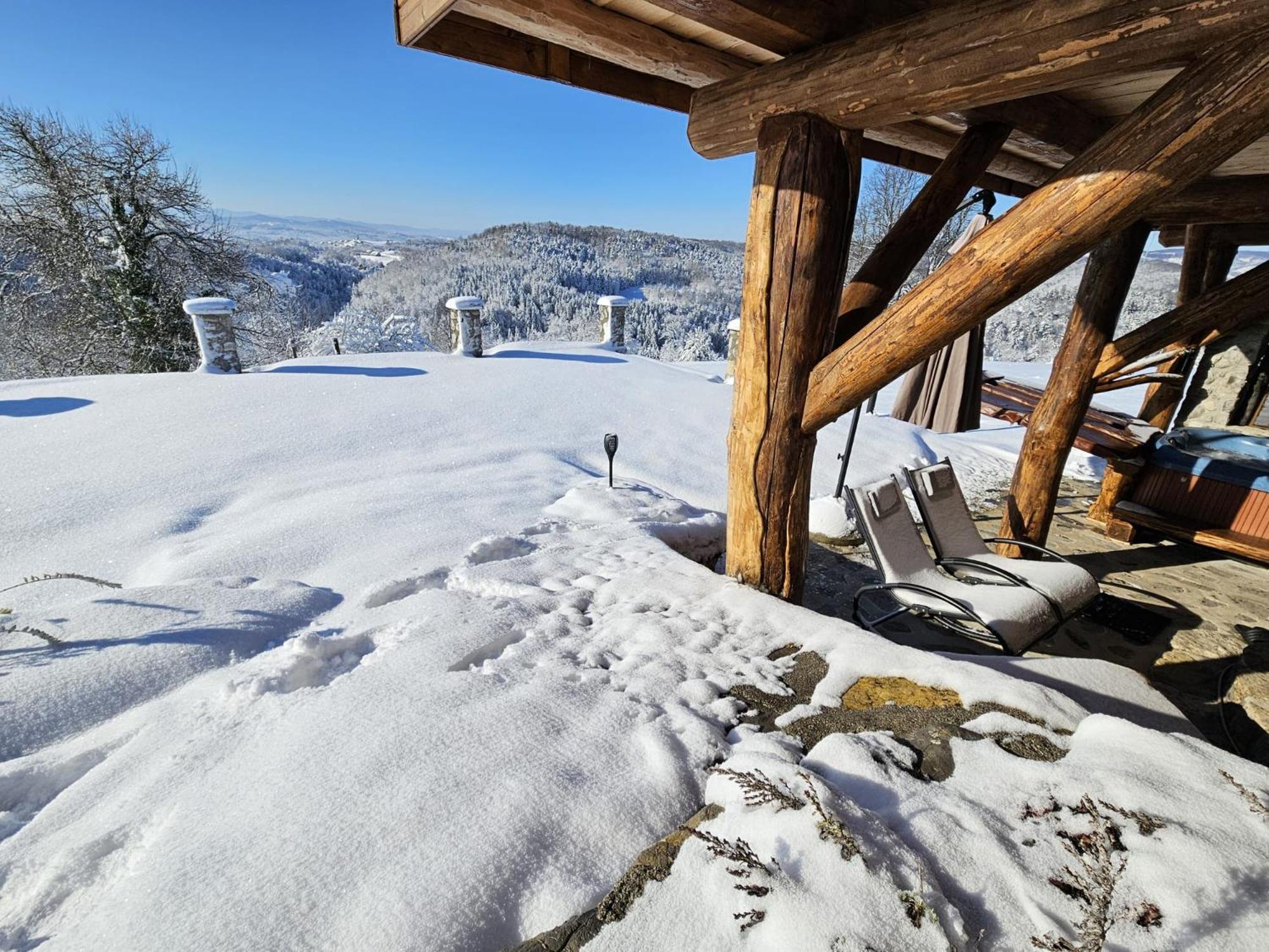 Zerko Holiday Home - Vineyard Chalet With Sauna And Jacuzzi Free Mirna 외부 사진